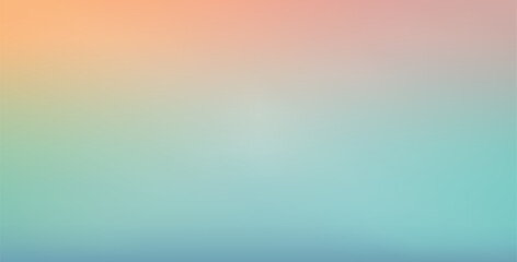 Aufkleber - Simple pastel orange blue pastel sunset gradient blurred background for colorful pastel design