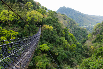 Wall Mural - Suspension bridge in Xiao Wulai Skywalk in Taoyuan Tourism of Taiwan