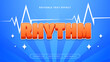 © QalamVision - White blue and orange rythm 3d editable text effect - font style