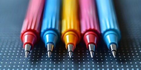 Poster - The Vibrant Markers Emphasizing Strategic Highlights in a Business Plan Showcasing a Creative and Analytical Approach to Success