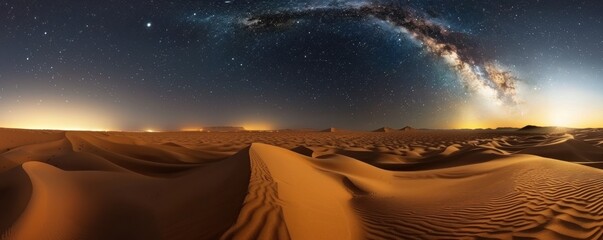 desert view at night with a beautiful sky