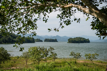 Wall Mural - THAILAND PHETCHABURI KEANG KRACHAN DAM LAKE