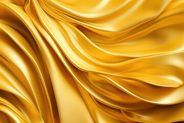 Wall Mural - silk, satin, texture, wave, fabric, gold, cloth, soft, textile, smooth