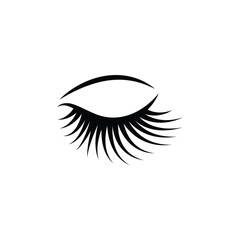 Canvas Print - eyelashes icon vector