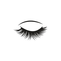 Canvas Print - eyelashes icon vector