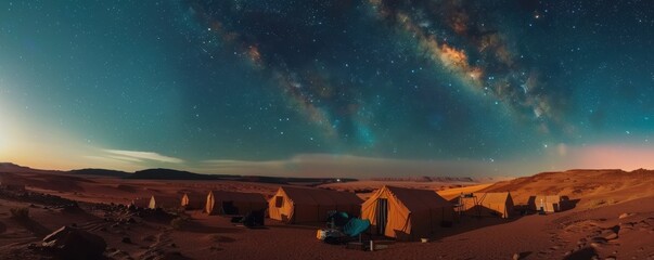 desert view at night with a beautiful sky