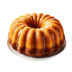 Wall Mural - Bundt cake isolated on transparent background