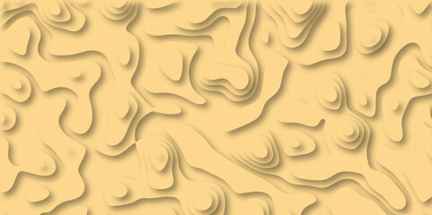 Poster - 3D Woodcut Stylized Brown Woody topographic contour scheme and terrain. Topography grid map. Contour map background. Geographic line mountain relief. Abstract lines or wavy backdrop background.