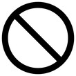 forbidden icon, simple vector design