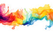 © WITCHA - Multicolored rainbow ink stains Splashed with watercolor splashes watercolor vector transparent background