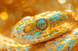 enlarged photo of a golden serpent's gaze
