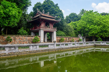 Wall Mural - views of literature temple in hanoi, vietnam