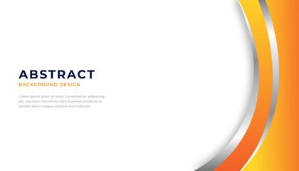 Wall Mural - abstract background with elegant orange curve shape. vector illustration