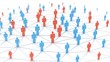 © Ricardo - disease spread or social network 3d connections plexus illustration. Can be used to represent population growth, a population growth virus or lobbying management organization