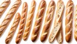 french baguettes bread isolated on white background
