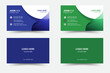 2 sets of Creative and Clean Business Card Templates. Abstract Business Card Layouts. Personal visiting cards with company logo. Vector illustration.	