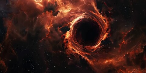 Wall Mural - black hole in space, mystery, unknown and infinity, science, background, wallpaper.