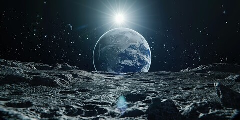 Wall Mural - planet earth view from space,milky way,galaxy,space travel,view from window,background,wallpaper.