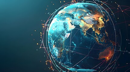 Wall Mural - Global Connectivity Network