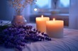 Creating a calming bedtime routine, lavender scents, soft lighting, peaceful evening preparation , cinematic