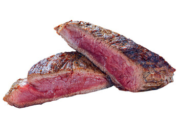 Canvas Print - Grilled steak cut bleeding