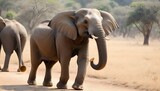 Fototapeta  - An Elephant Trumpeting In Excitement
