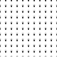 Poster - Square seamless background pattern from black ice cream symbols. The pattern is evenly filled. Vector illustration on white background