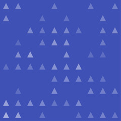 Poster - Abstract seamless geometric pattern. Mosaic background of white triangles. Evenly spaced big shapes of different color. Vector illustration on indigo background