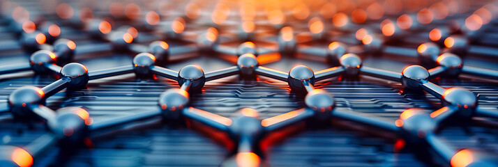 Poster - digital technology and circuit board, abstract background with electronic components, modern science