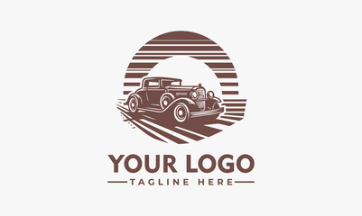 Wall Mural - Vintage Car Logo Vector Car Classic Car Emblem Design for Automotive Business