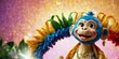 © Viktor - Monkey in costumed headgear smiling