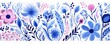 bright spring colorsb blue and white, pinknordic pattern white background with flower and flowers, floral backdrop with copy space