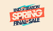 End of season spring final sale vector banner
