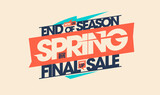 Fototapeta Panele - End of season spring final sale vector banner