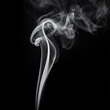 Efekt dymu na czarnym tle. Generative AI