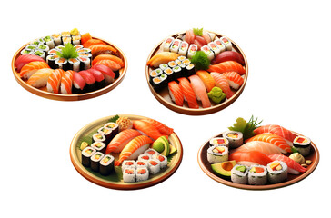 Wall Mural - set of sushi plate