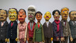 А group of puppets that include various workers in each role, in the style of cheery pop art, AI generated