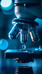 Poster - dna research lab equipment, technology, and health analysis in scientist laboratory