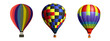 various coloured hot air balloon