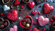 Romantic Valentine's Day Still Life Composition