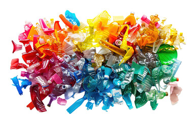 Wall Mural - plastic waste for recycling isolated on white or transparent background