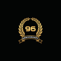 96th golden anniversary logo on black background