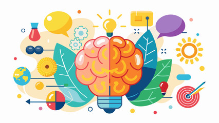 Wall Mural - brain vector art illustration