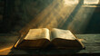 © Nelson - Open Bible on Wooden Table