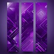 3 red and purple modern retro style gradient flat background banner