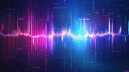 Poster - Sound wave . Dynamic vibration wallpaper.frequency modulation