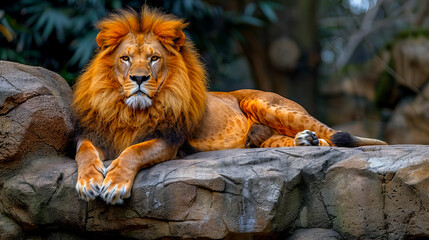 Wall Mural - Lion in the African Wilderness