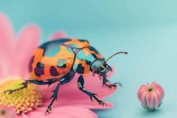 Wall Mural - A purebred beetle poses for a portrait in a studio with a solid color background during a pet photoshoot.

