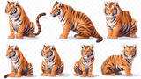 Fototapeta Dziecięca - tiger stickers