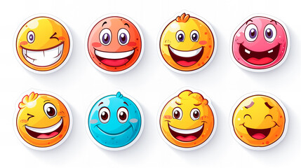 Wall Mural - funny comic Smiley collection